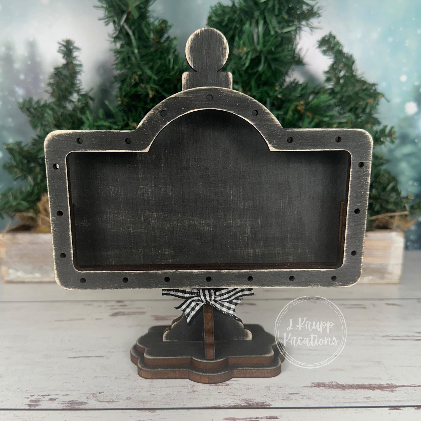 Farm Fresh Christmas Tree Rustic Mini Table Sign, Farmhouse Decor, Interchangeable Decor, Tiered Tray Christmas Decor