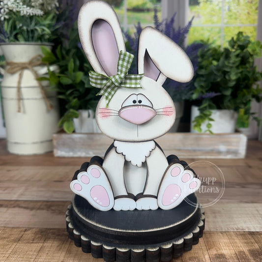 Rustic Wooden Bunny – Whimsical Spring and Easter Shelf Decor