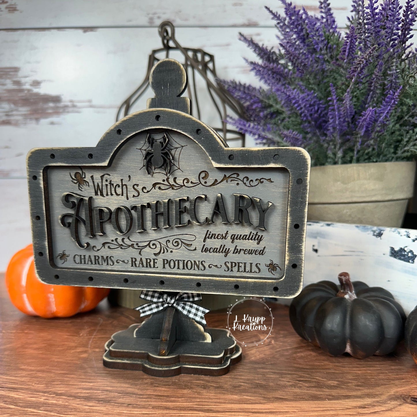 Charming Halloween Table Sign Insert for Your Farmhouse Decor Witch’s Apothecary Sign