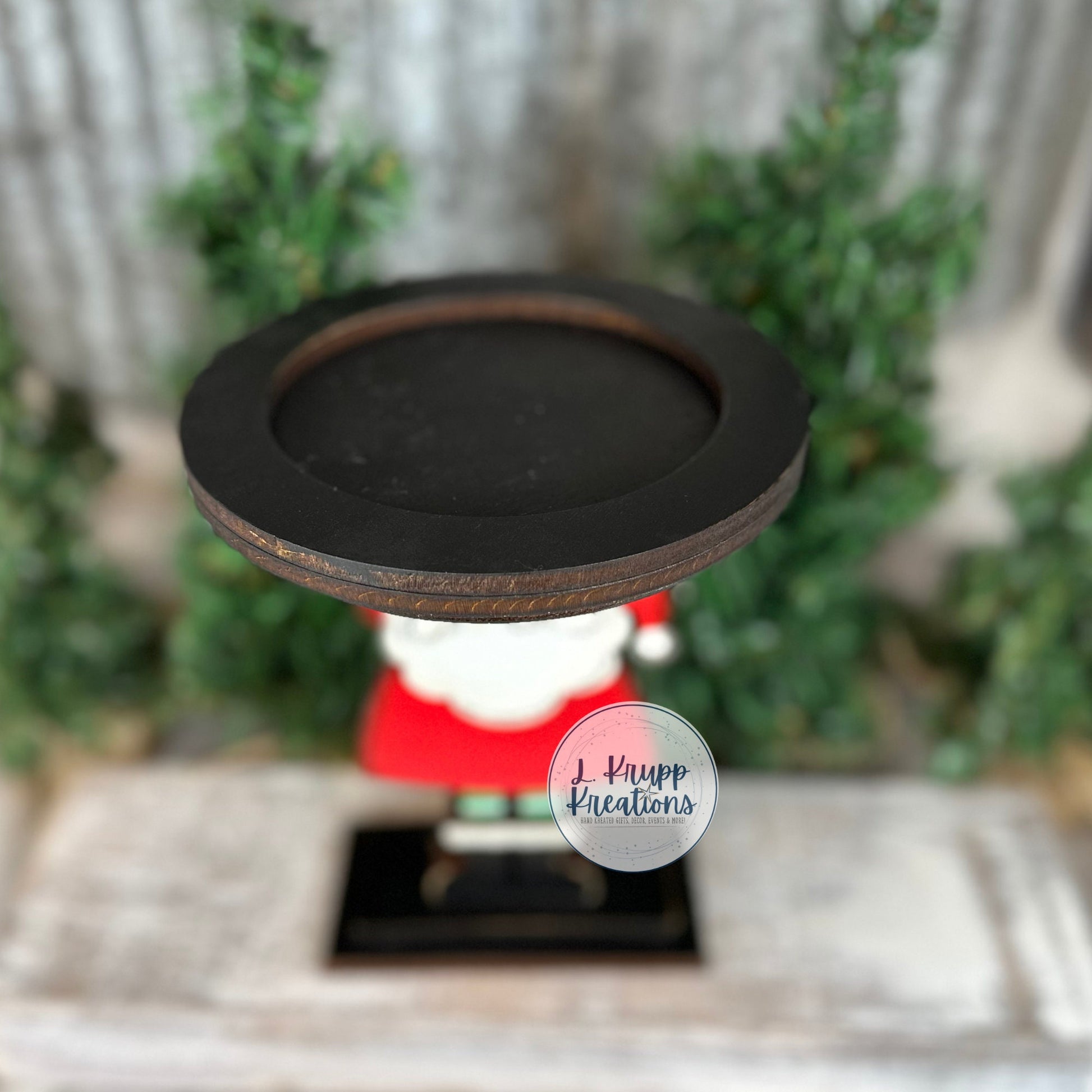 Hand-Painted Wooden Santa LED Candle Holder – Rustic Christmas Decor