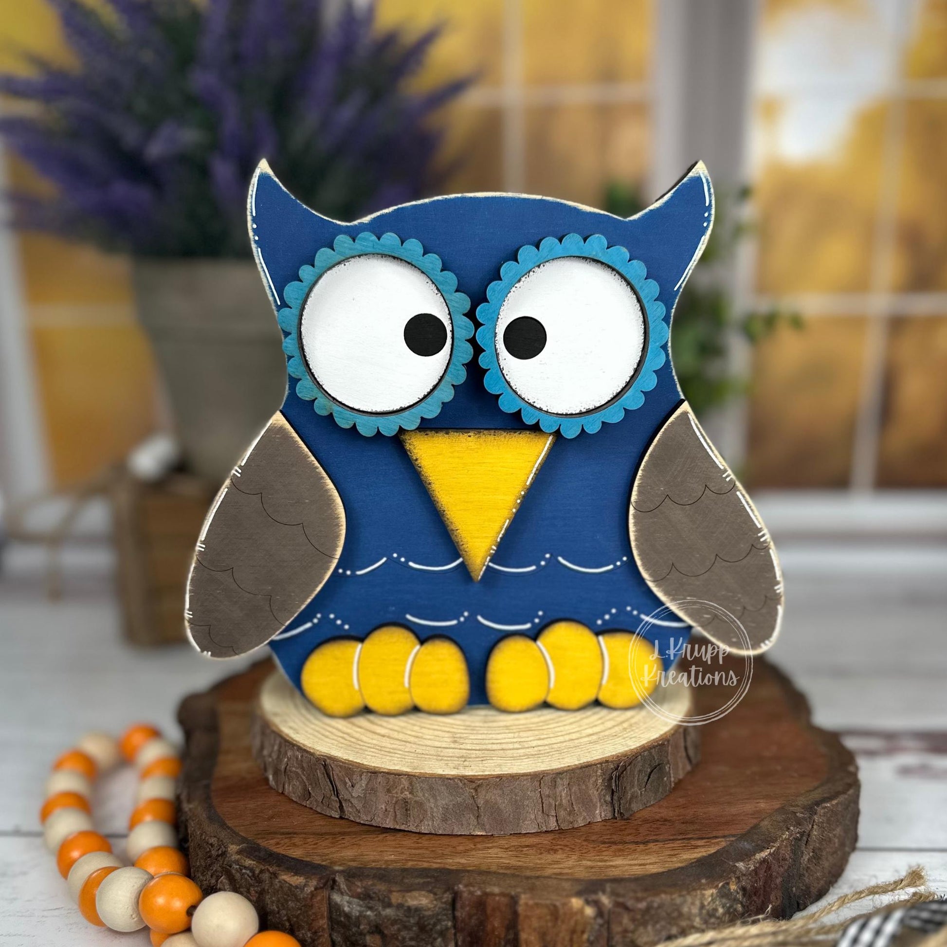 Rustic Wood Owl Decor: Farmhouse Woodland Accent