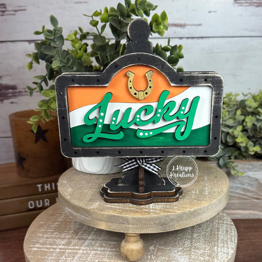 Charming St. Paddy's Lucky Mini Sign for Your Farmhouse Vibe