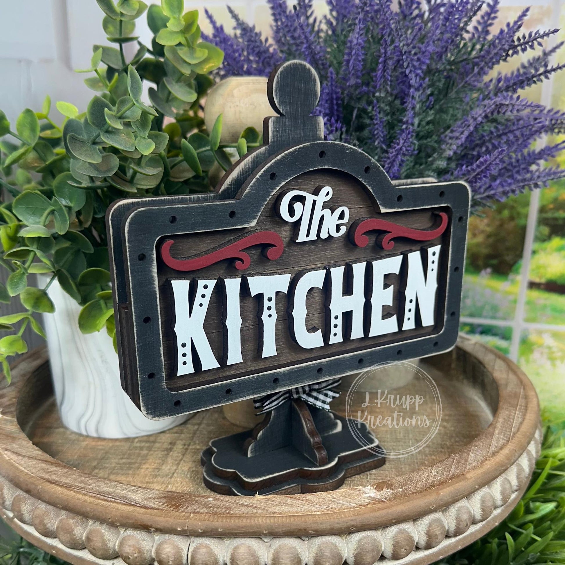Hand-Painted Mini Farmhouse Sign: Rustic Tiered Tray Decor