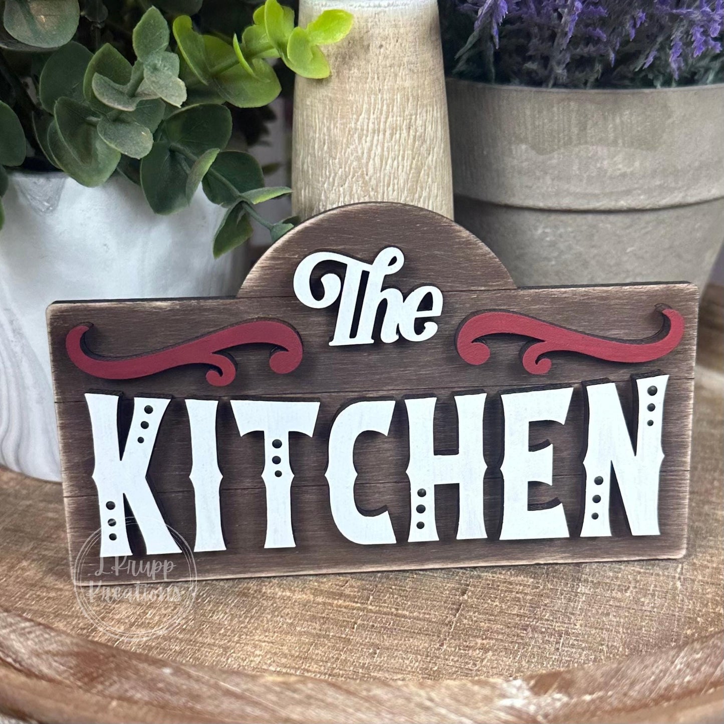 Hand-Painted Mini Farmhouse Sign: Rustic Tiered Tray Decor