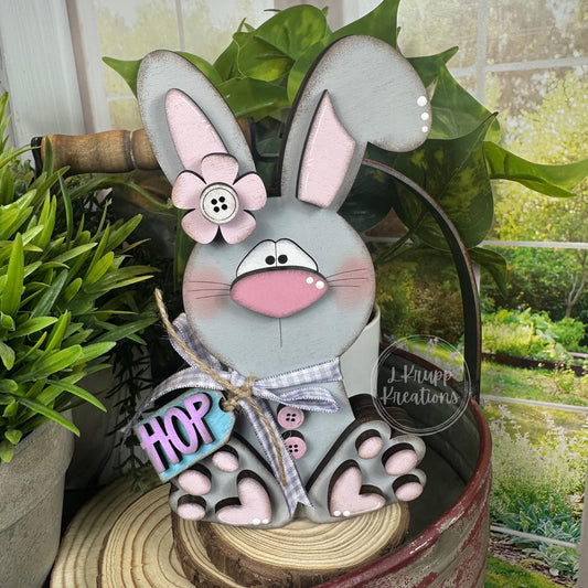 Handcrafted Wooden Bunny, Charming Easter Accent