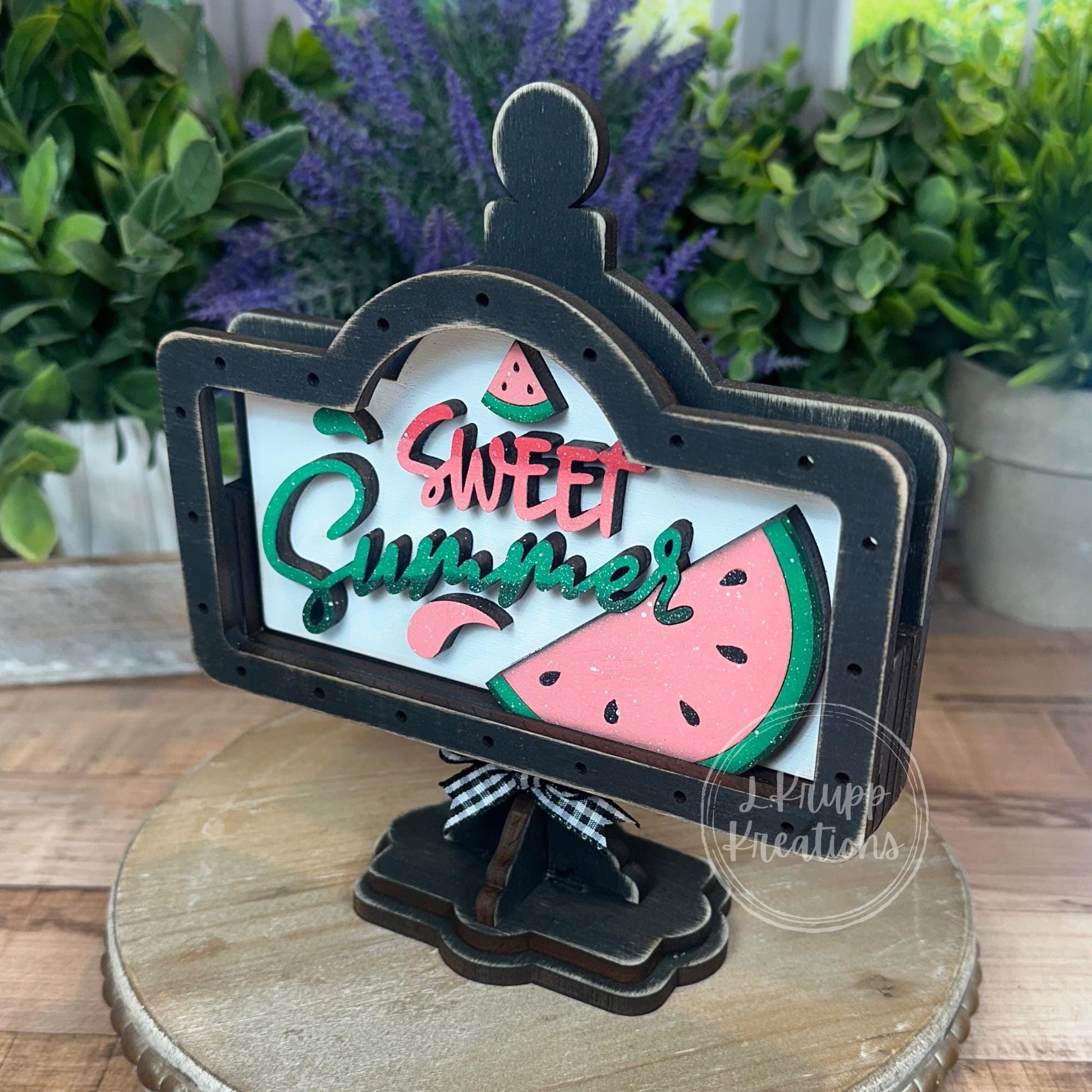 Rustic Farmhouse Table Sign Insert: Sweet Summer Watermelon Decor