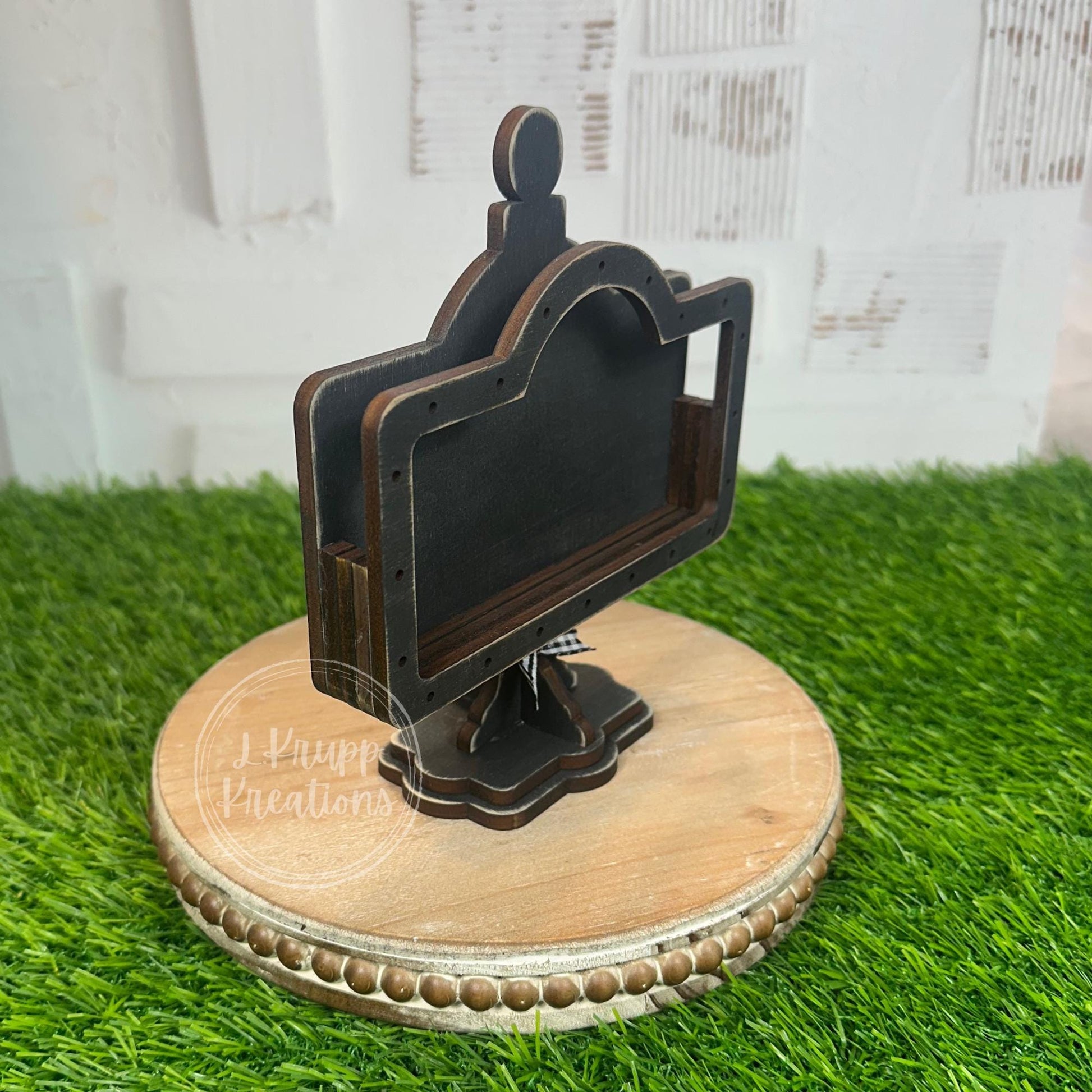 Rustic Baseball Sign for Tiered Trays - Charming Farmhouse Accent