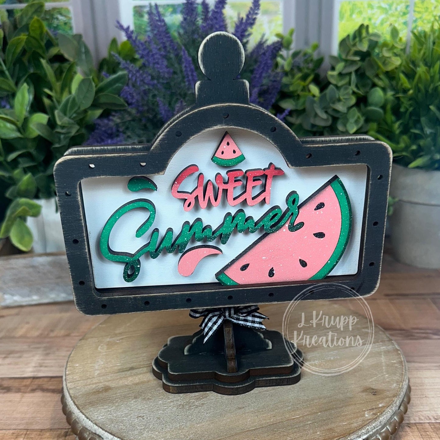 Rustic Farmhouse Table Sign Insert: Sweet Summer Watermelon Decor