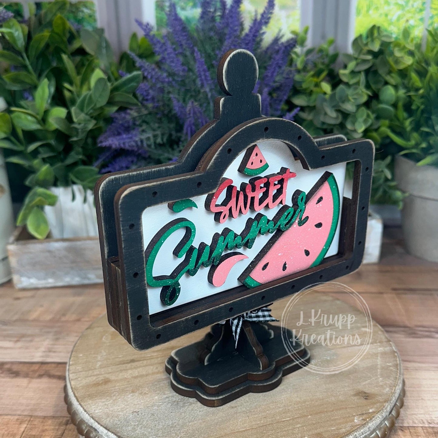Rustic Farmhouse Table Sign Insert: Sweet Summer Watermelon Decor