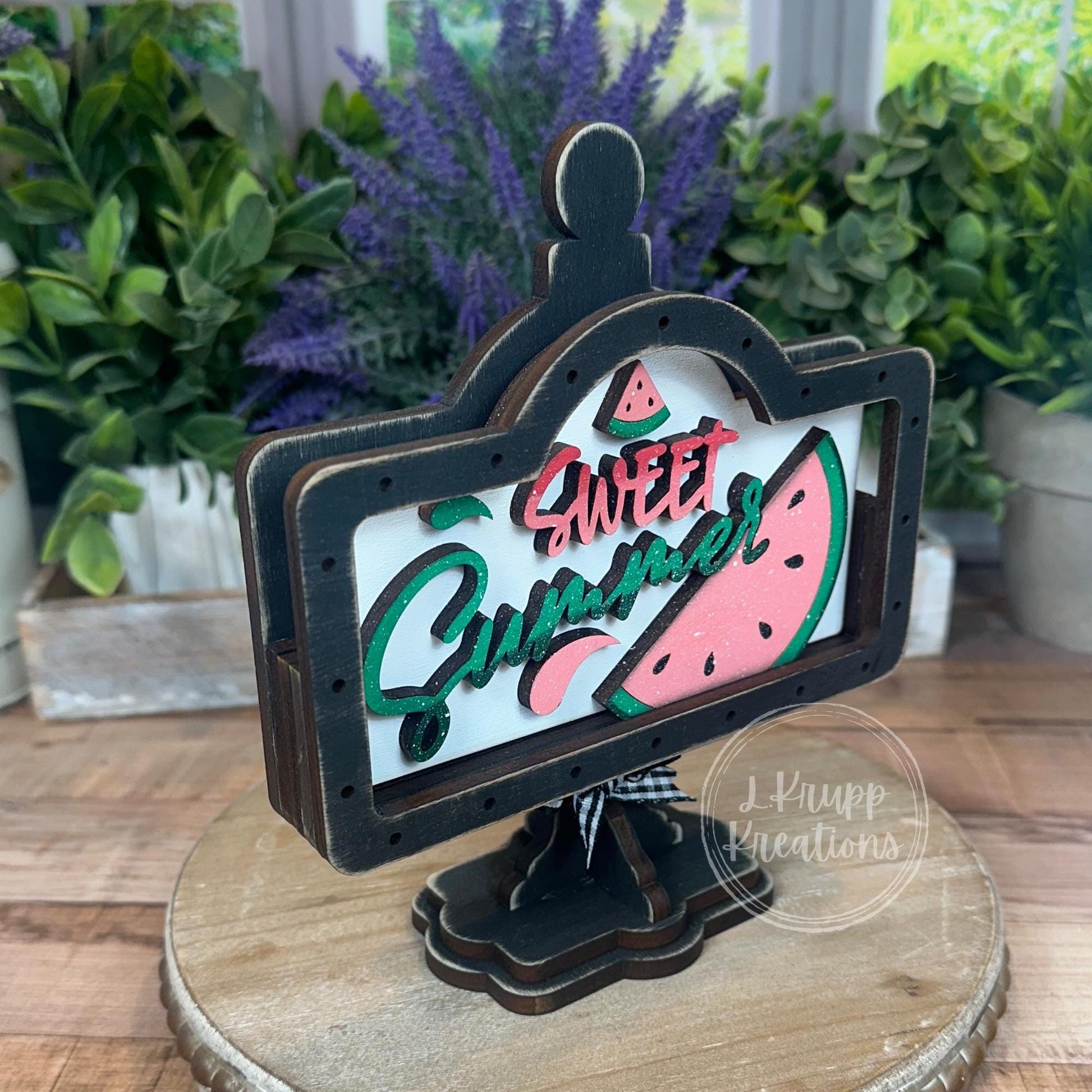 Rustic Farmhouse Table Sign Insert: Sweet Summer Watermelon Decor