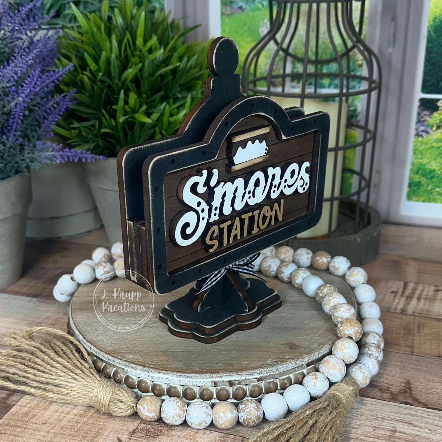 Rustic Mini Table Sign Insert for Smores Station Farmhouse Decor, Interchangeable Decor, Tiered Tray Smore Decor