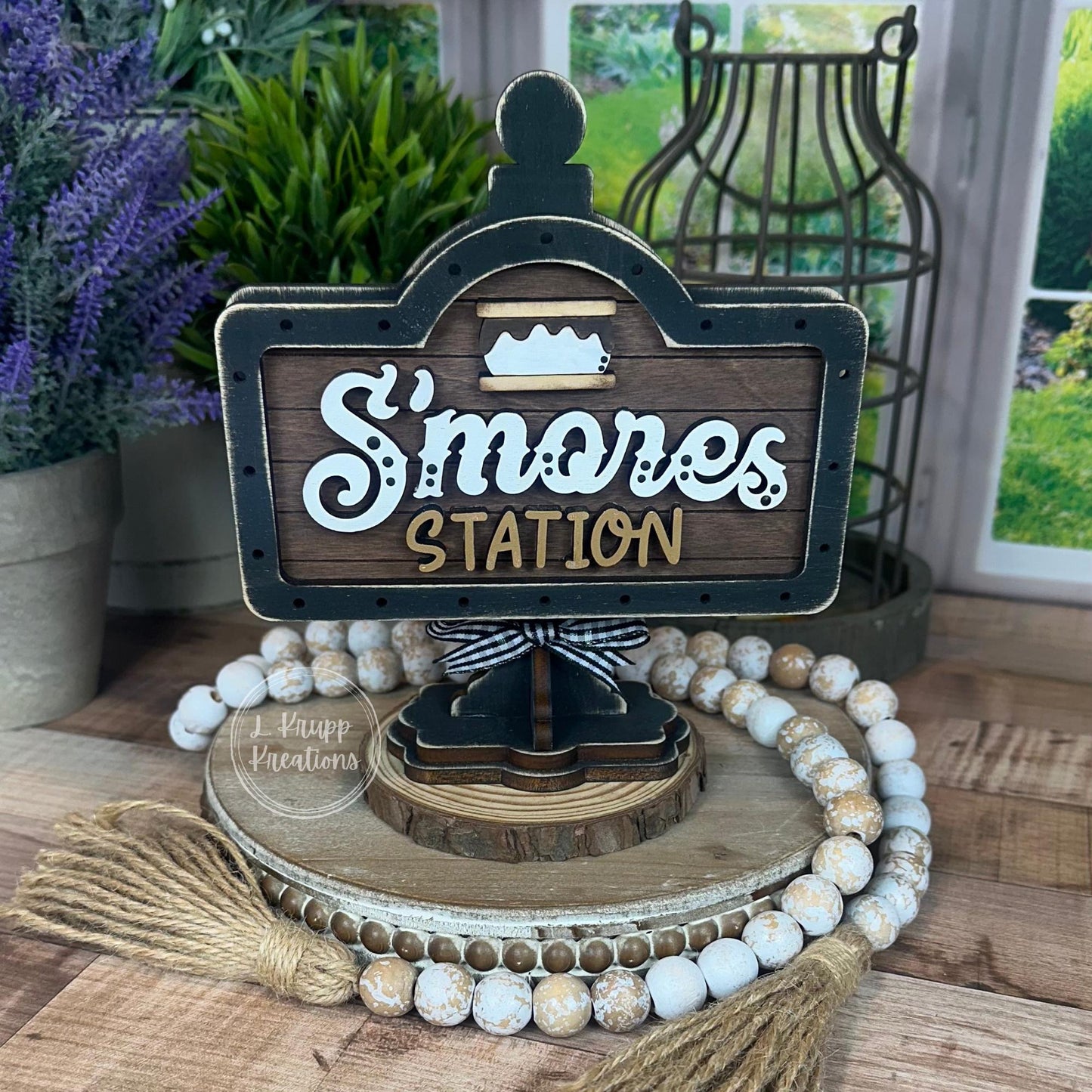 Rustic Mini Table Sign Insert for Smores Station Farmhouse Decor, Interchangeable Decor, Tiered Tray Smore Decor