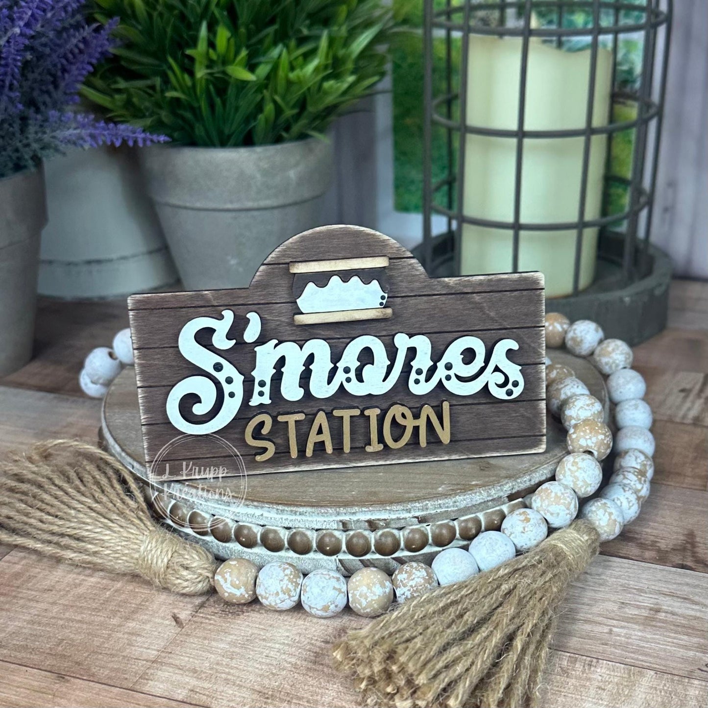 Rustic Mini Table Sign Insert for Smores Station Farmhouse Decor, Interchangeable Decor, Tiered Tray Smore Decor