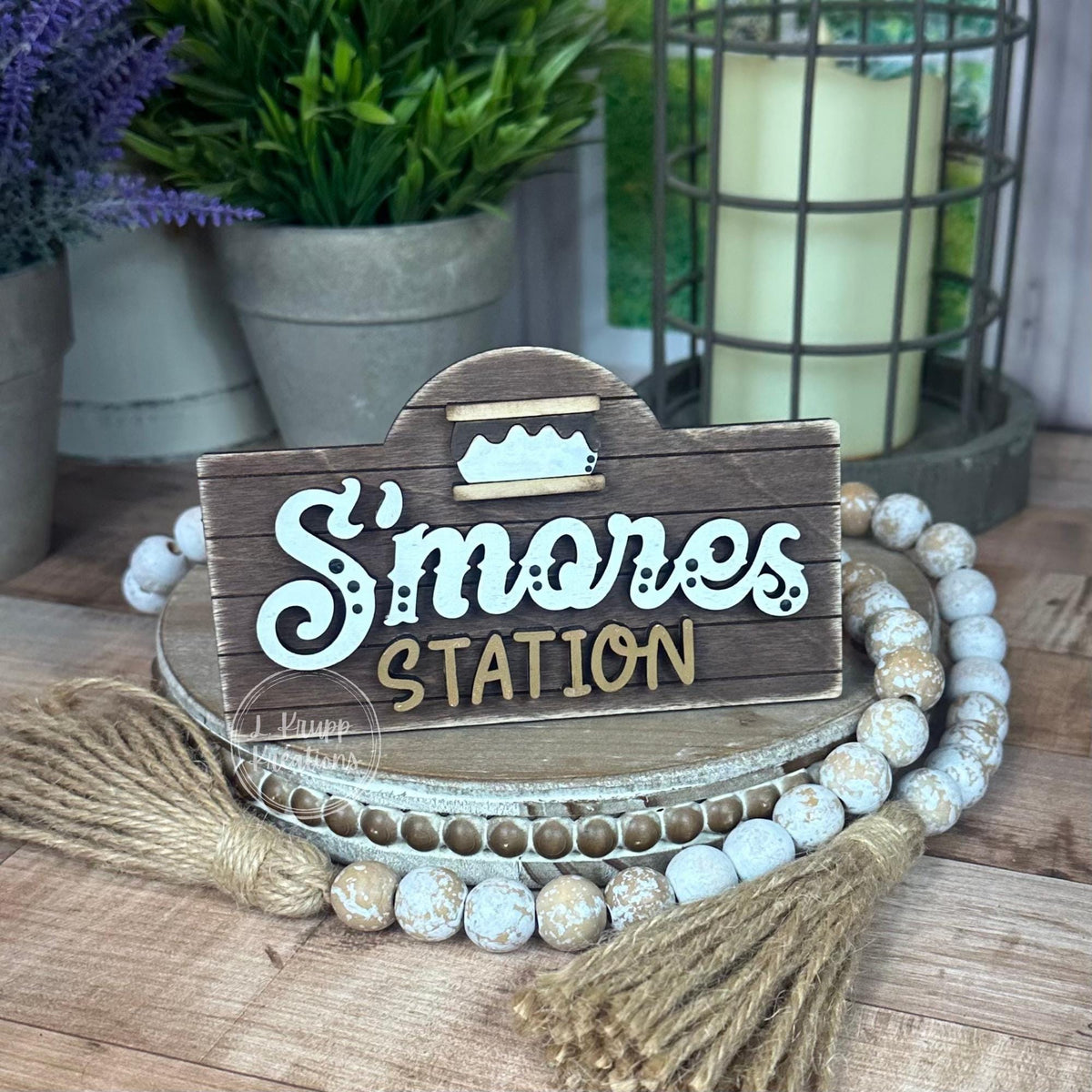 S'mores Station Mini Interchangeable Sign – Handmade Interchangeable Wood Decor