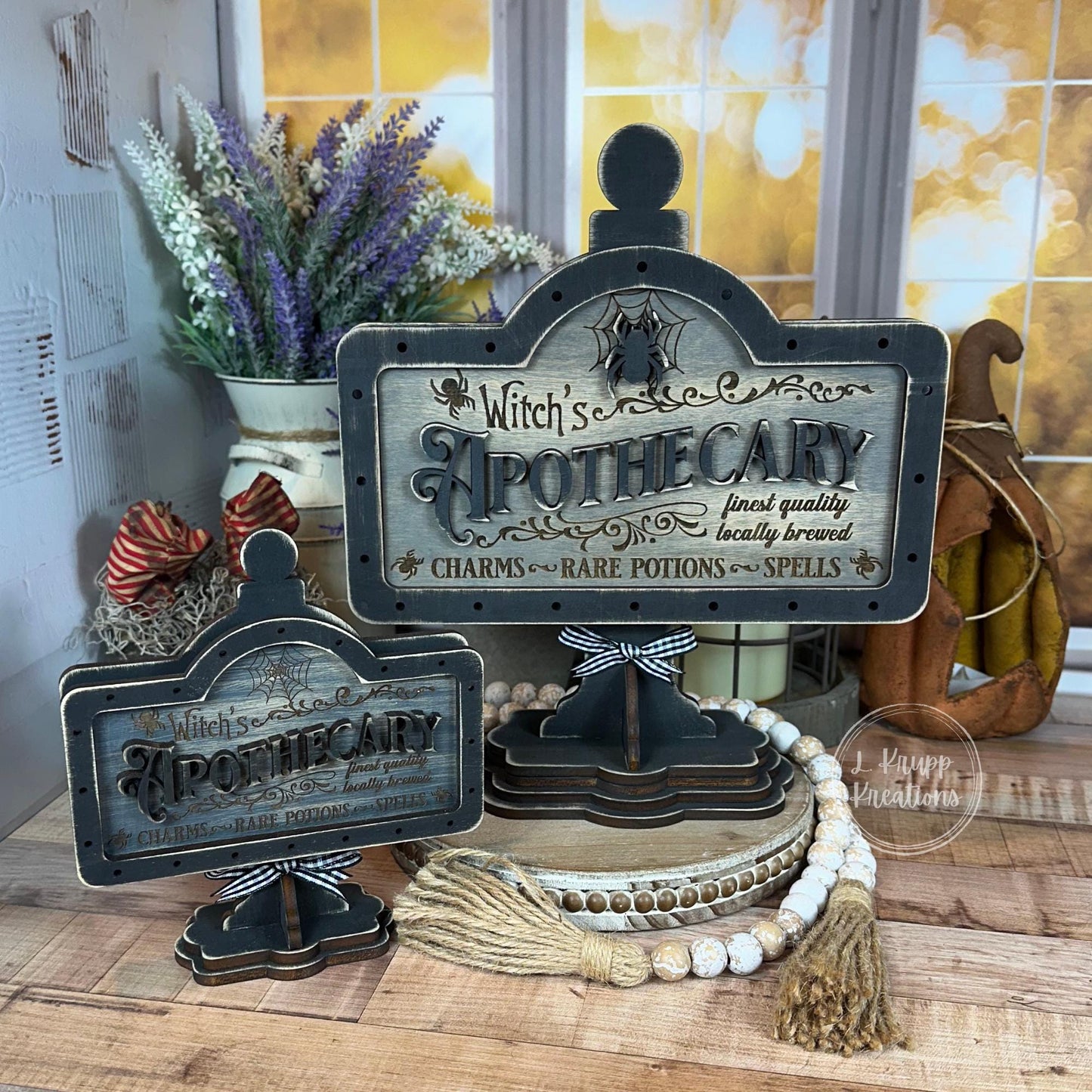 Large Apothecary Sign Charming Halloween Table Sign for Your Farmhouse Decor Witchs Apothecary Sign