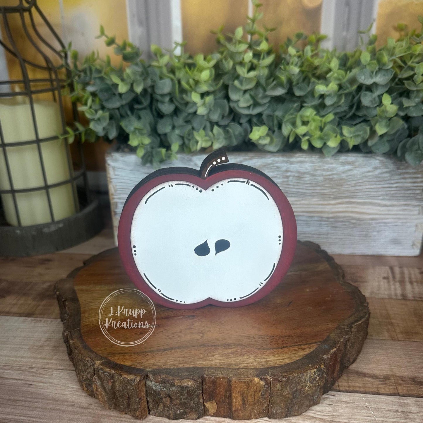 Apple Cider Mini Wood Sign Set  Rustic Fall Tiered Tray Decor with Cider Jar, Half Apple, Farmhouse Tabletop Insert