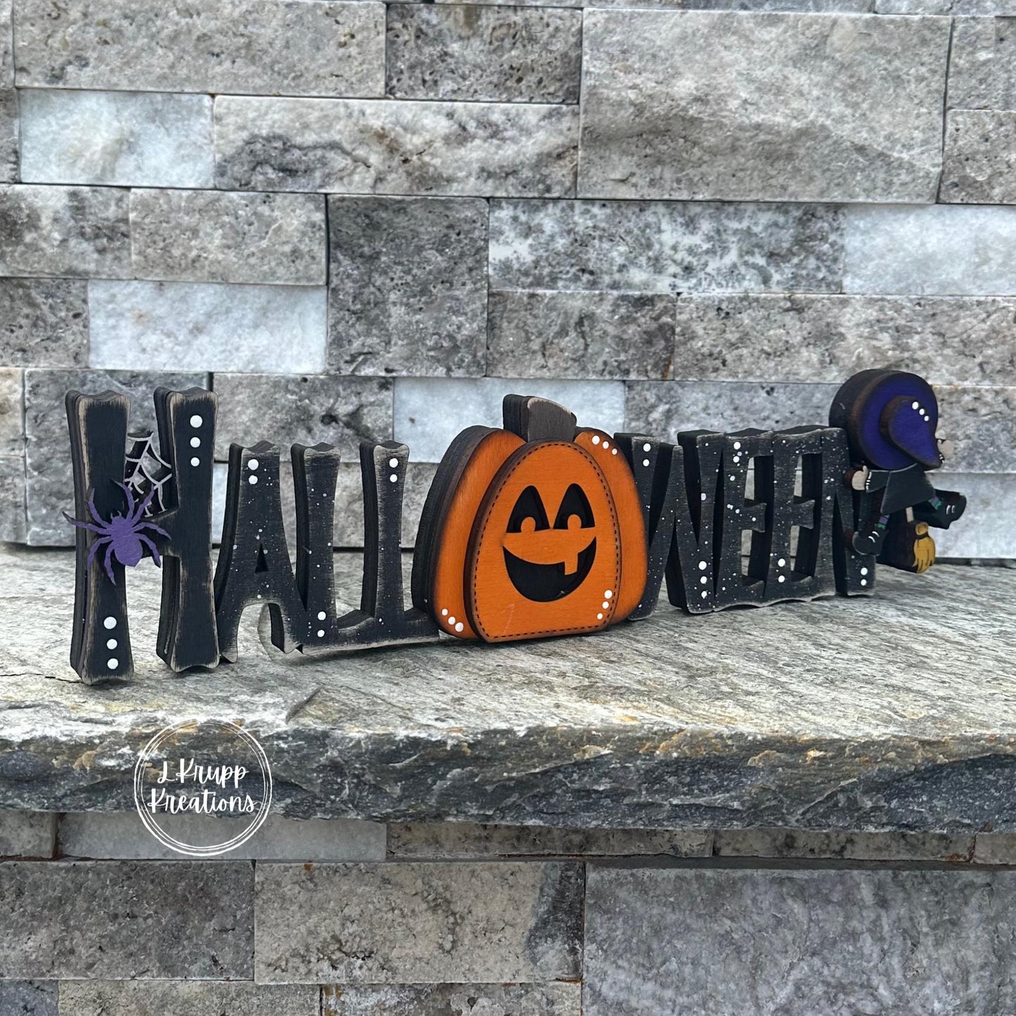 Rustic Halloween Sign: Charming Farmhouse Decor with Pumpkin & Witch