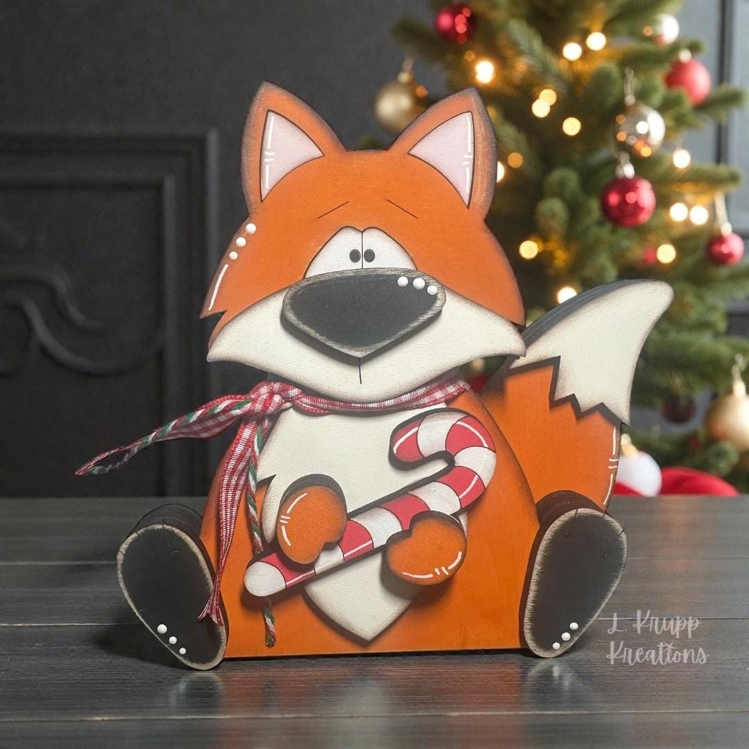 Charming Handmade Fox Decor for a Rustic Holiday Display