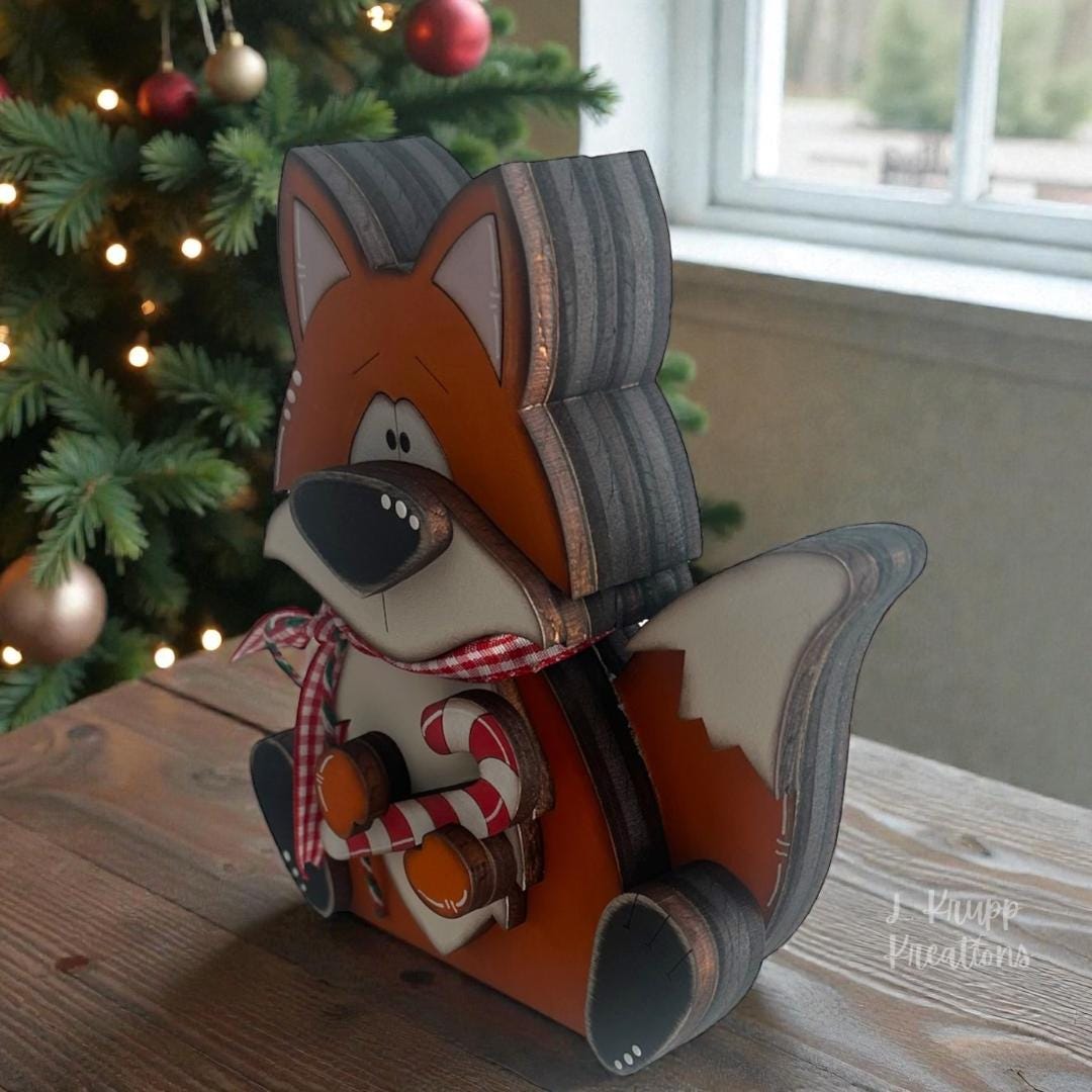 Charming Handmade Fox Decor for a Rustic Holiday Display