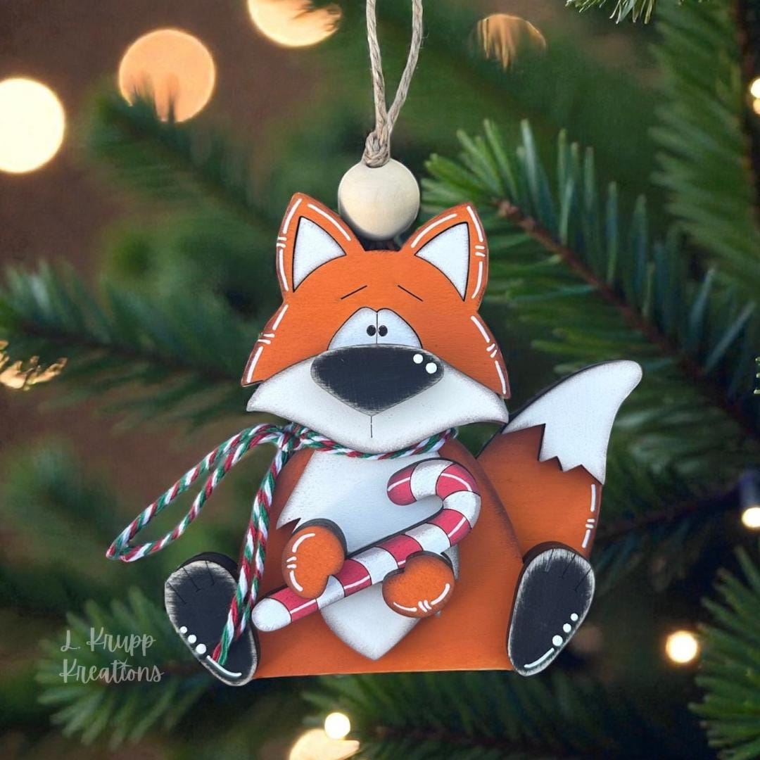 Whimsical Fox Ornament for a Festive Christmas Tree