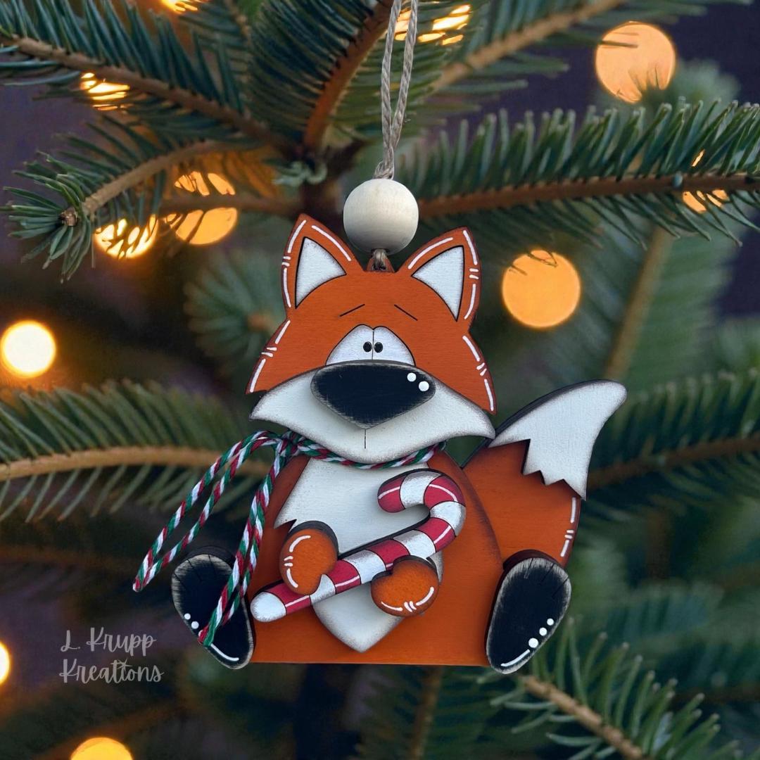 Whimsical Fox Ornament for a Festive Christmas Tree