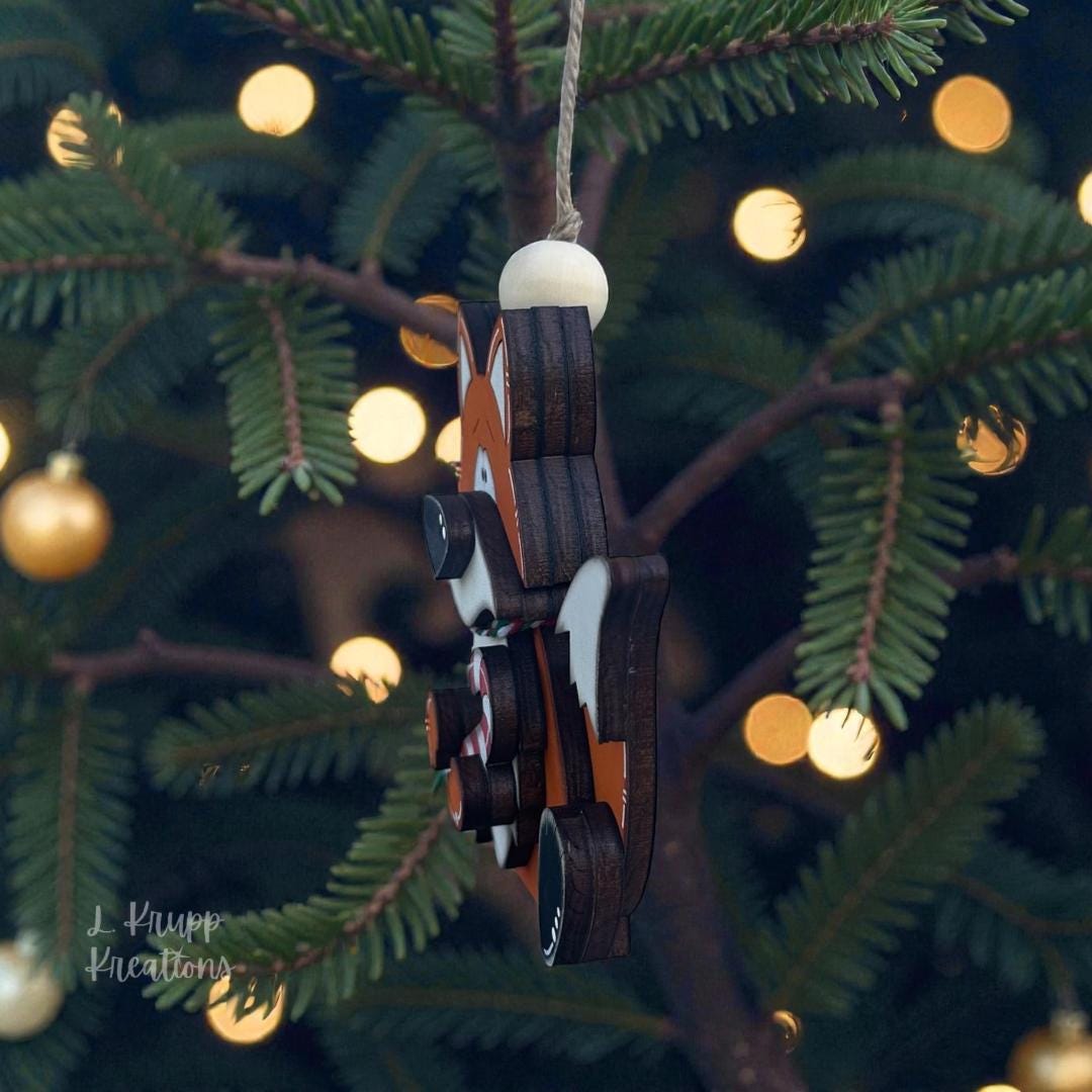 Whimsical Fox Ornament for a Festive Christmas Tree