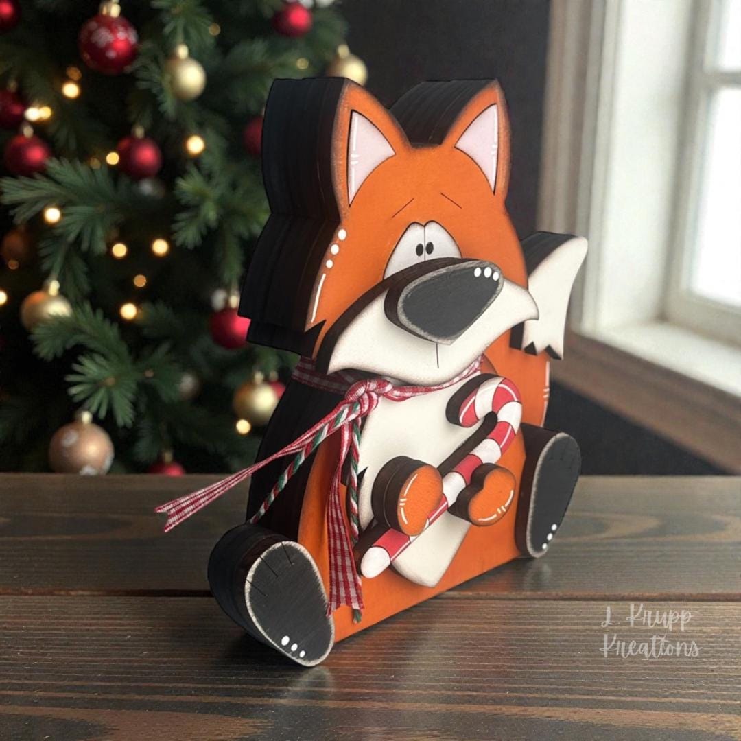 Charming Handmade Fox Decor for a Rustic Holiday Display