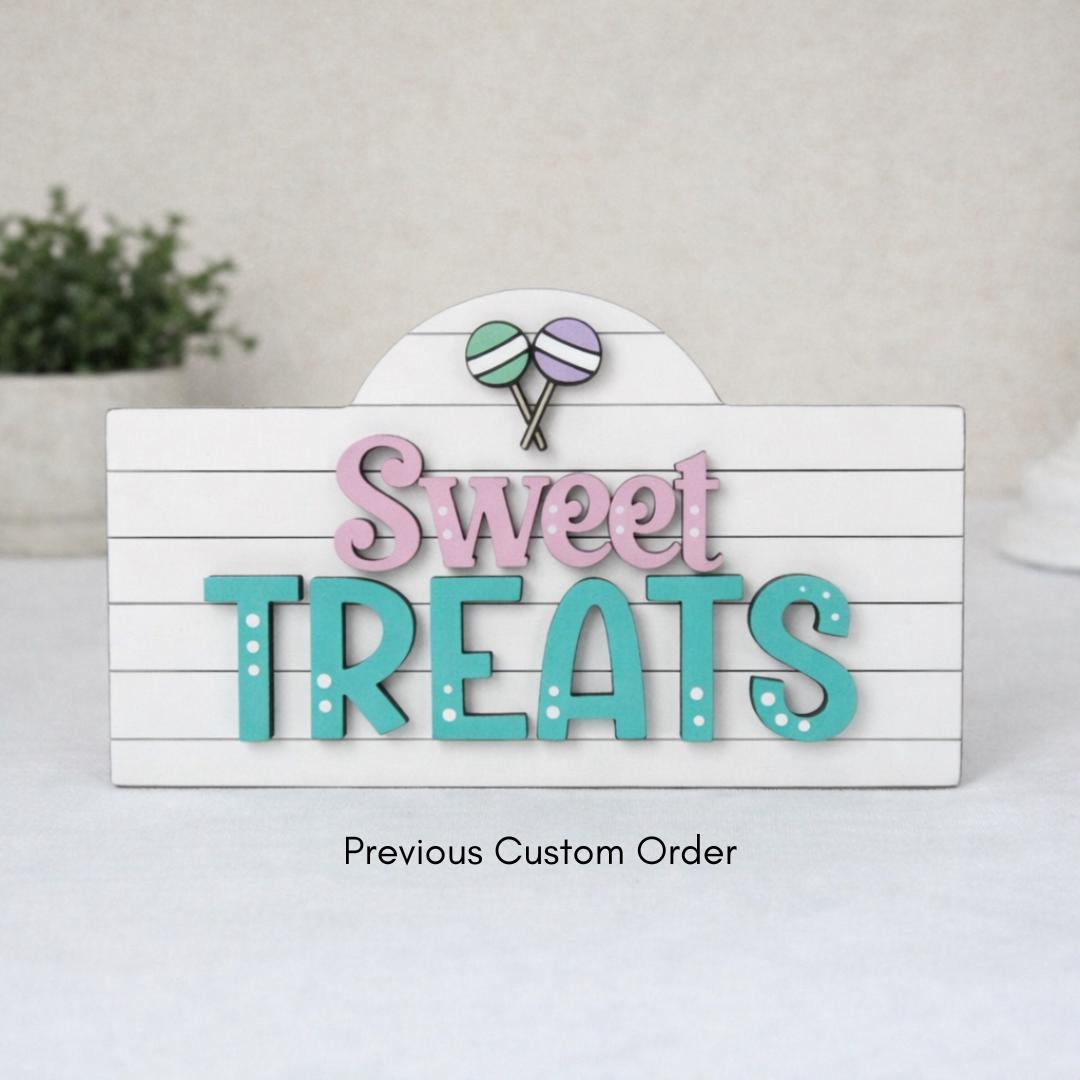 Custom Wooden Insert Design for Interchangeable Mini Signs