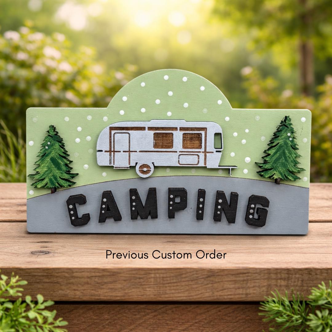 Custom Wooden Insert Design for Interchangeable Mini Signs