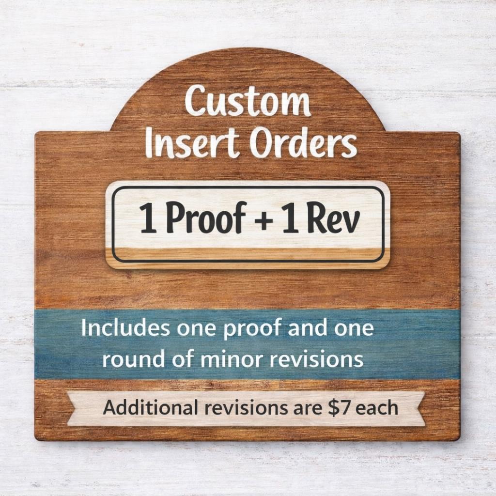 Custom Wooden Insert Design for Interchangeable Mini Signs