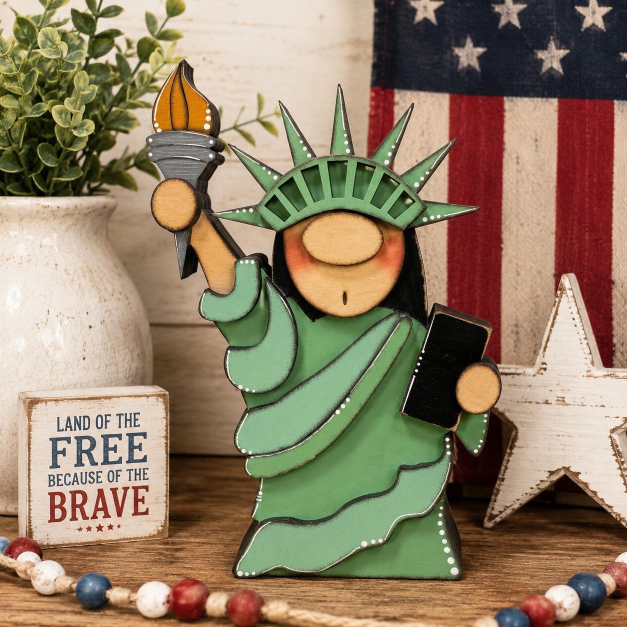 Charming Uncle Sam Gnome and Lady Liberty Shelf Sitters for Patriotic Vibes
