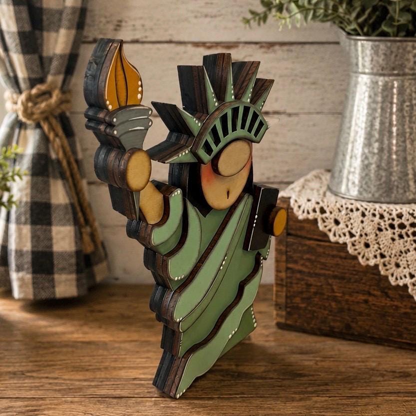 Charming Uncle Sam Gnome and Lady Liberty Shelf Sitters for Patriotic Vibes