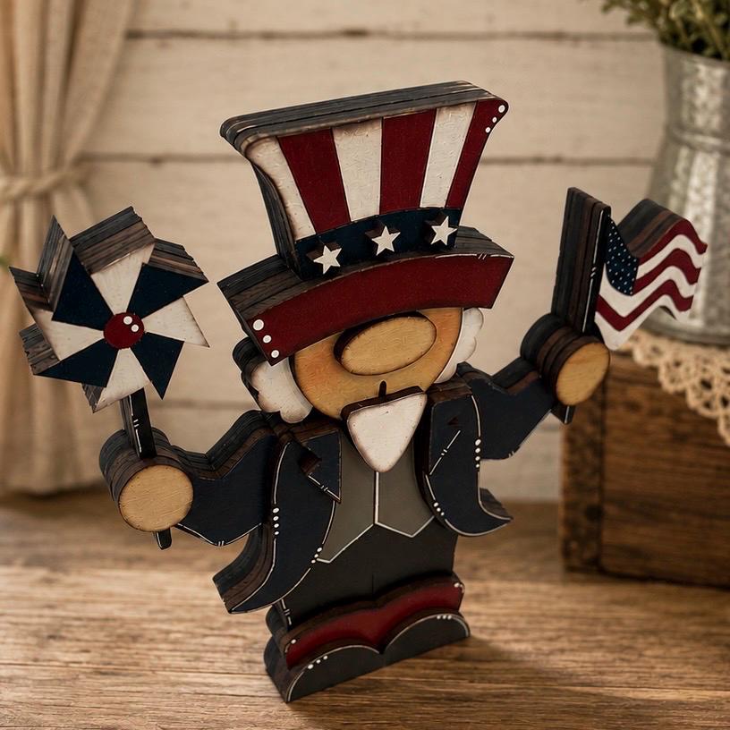 Charming Uncle Sam Gnome and Lady Liberty Shelf Sitters for Patriotic Vibes