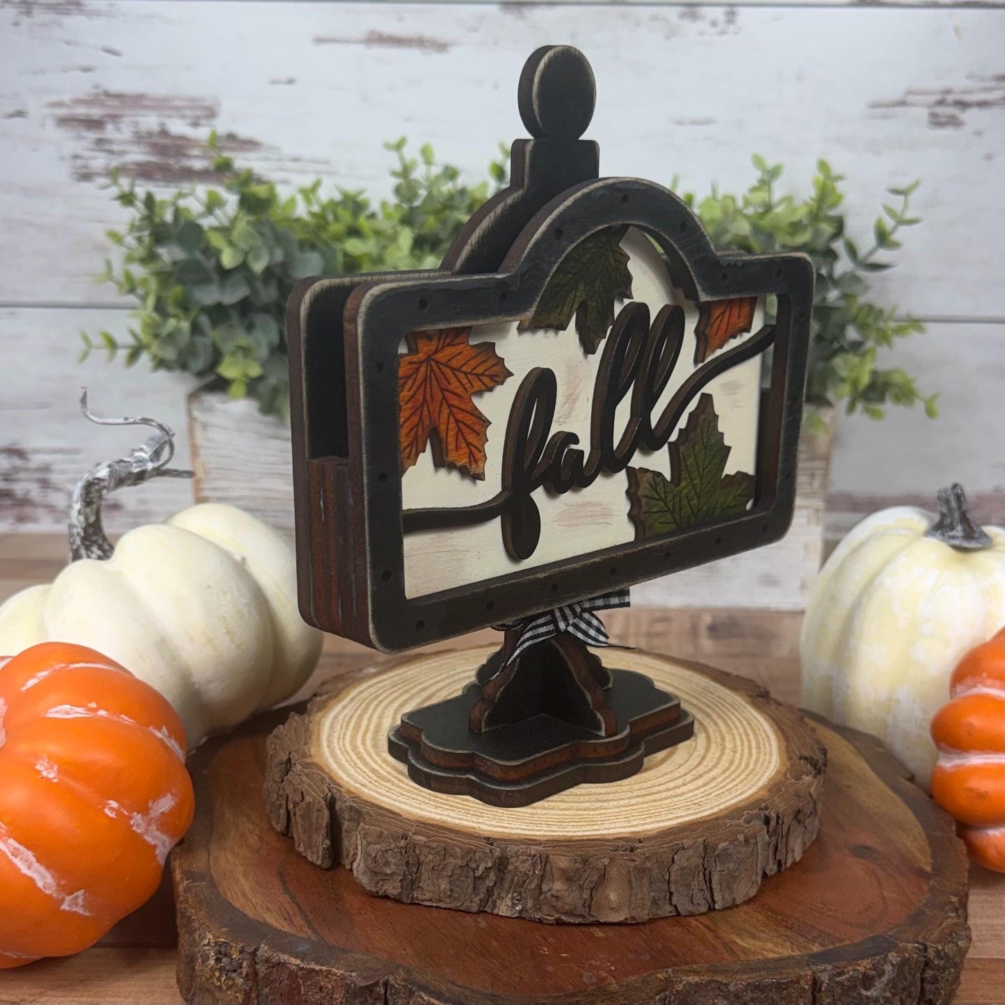 Farmhouse Fall Mini Interchangeable Sign - Rustic Fall Tiered Tray Decor
