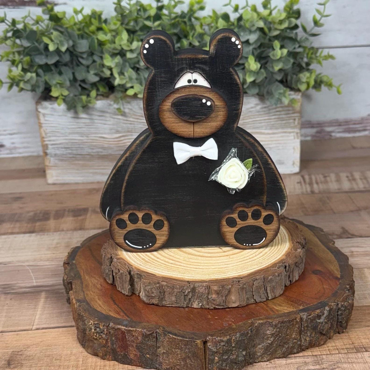 Personalized Bear Wedding Gift, Bride & Groom Bears, Rustic Woodland Wedding Decor