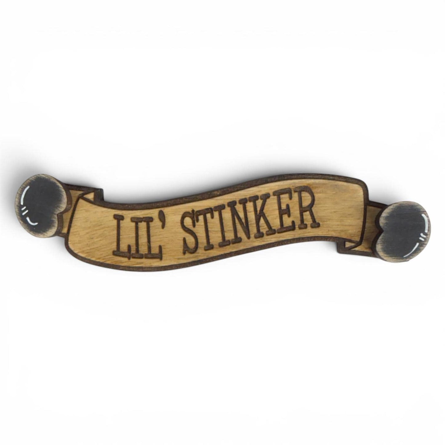 Interchangeable Skunk Shelf Sitter, Funny Woodland Decor, Hand Painted Wood Skunk