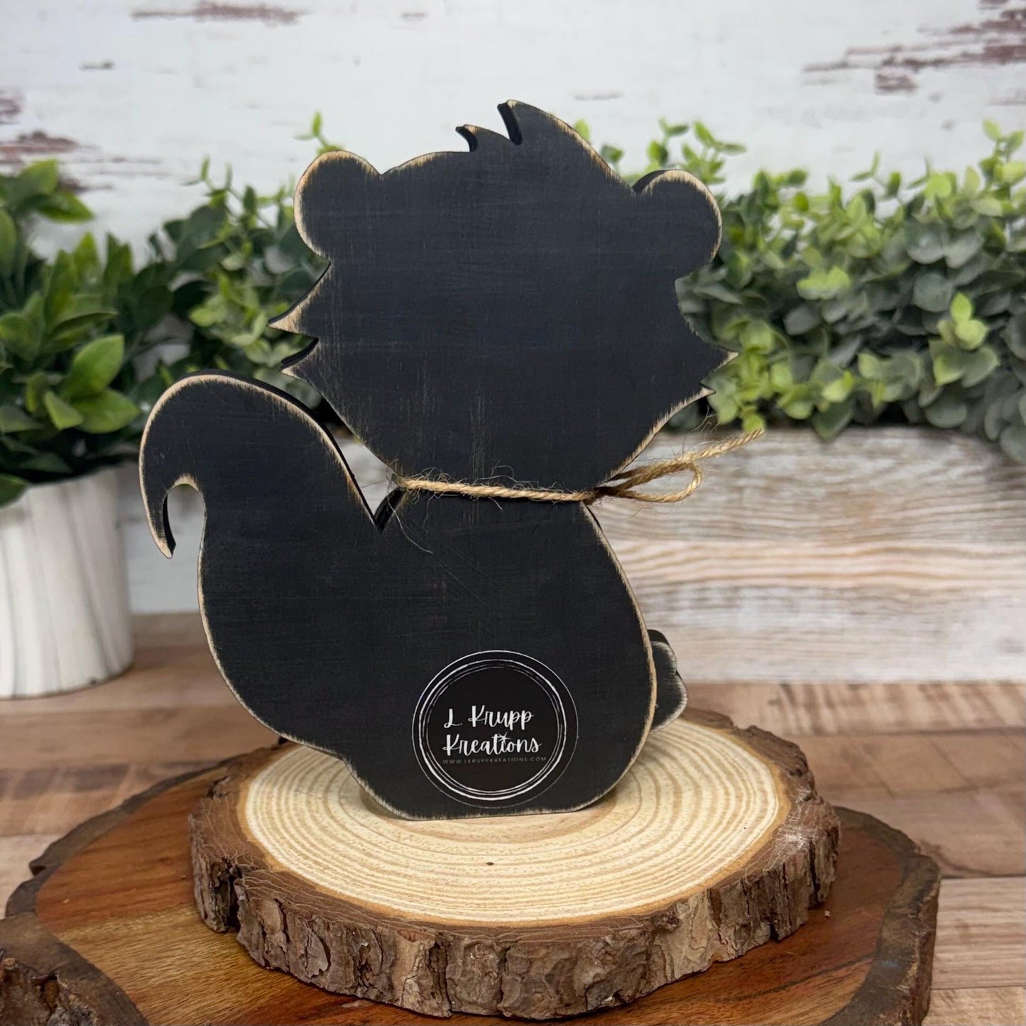 Woodland Animal Shelf Sitter, Interchangeable Skunk Decor, Seasonal Shelf Decor, Skunk Gift