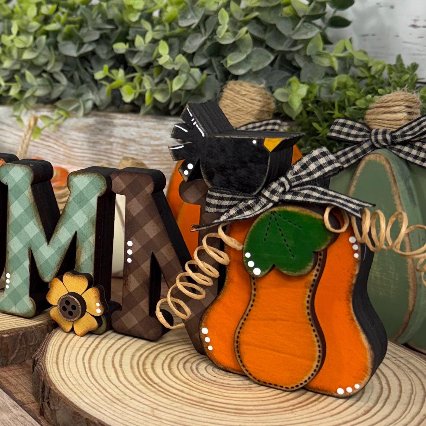 Autumn Shelf Sitter, Handmade Fall Wood Sign, Rustic Mantel & Shelf Decor