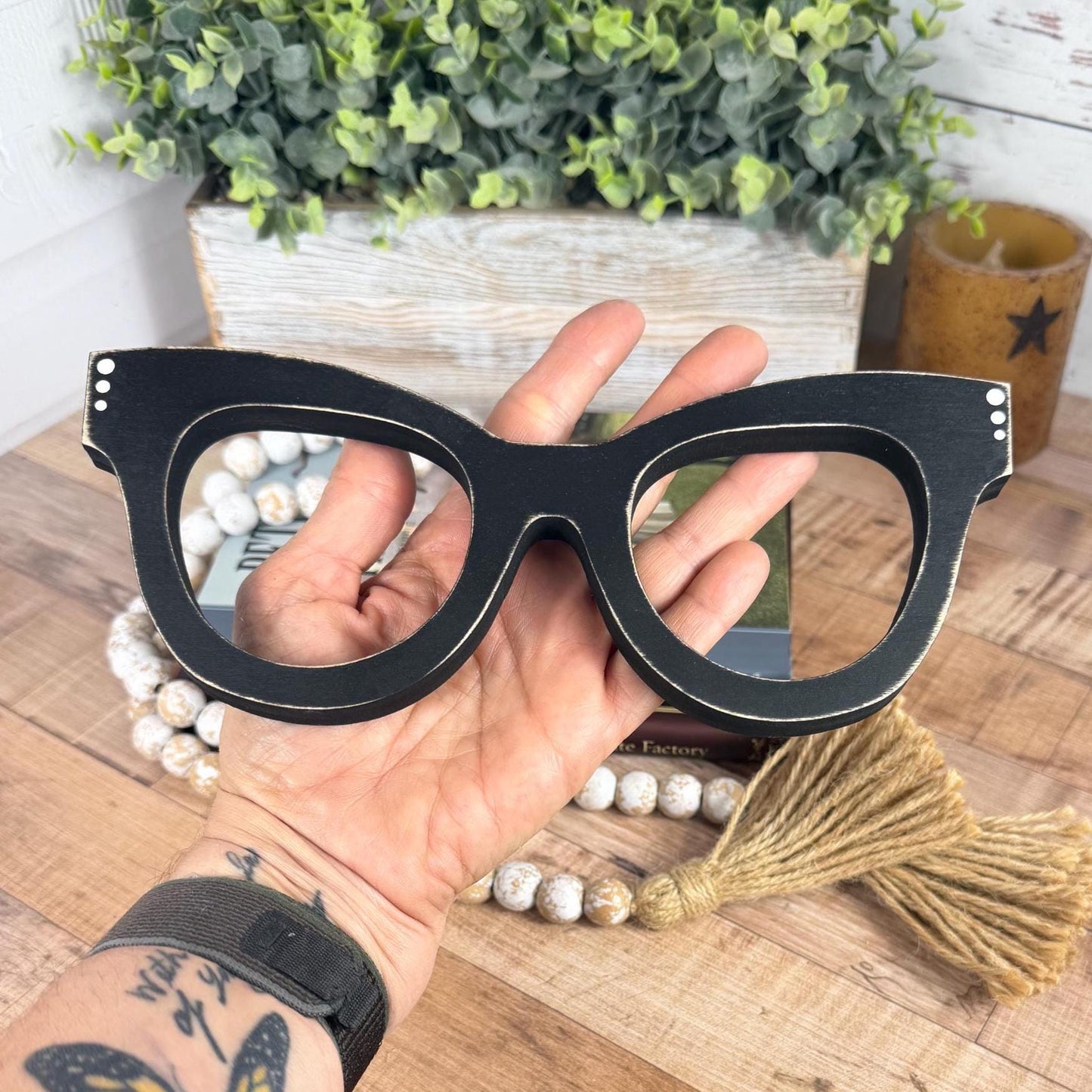 Decorative Cat-Eye Glasses for Your Bookshelf, Coffee Bar, or Reading Nook
