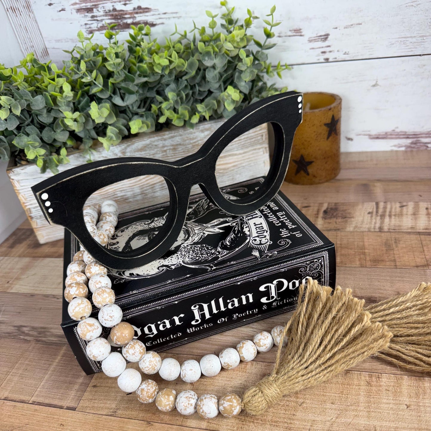 Decorative Cat-Eye Glasses for Your Bookshelf, Coffee Bar, or Reading Nook