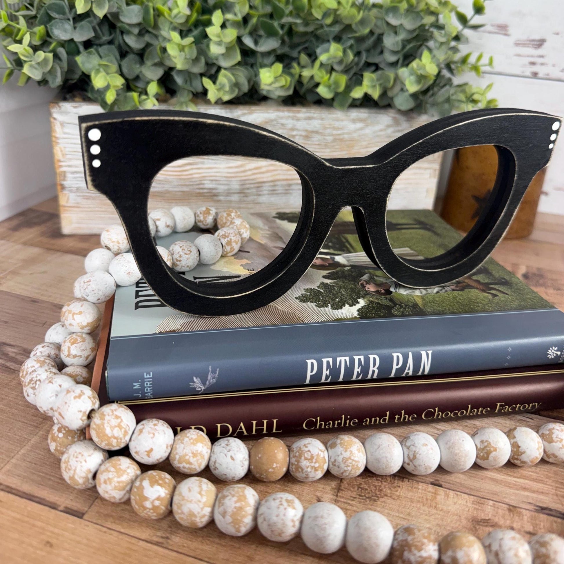 Decorative Cat-Eye Glasses for Your Bookshelf, Coffee Bar, or Reading Nook