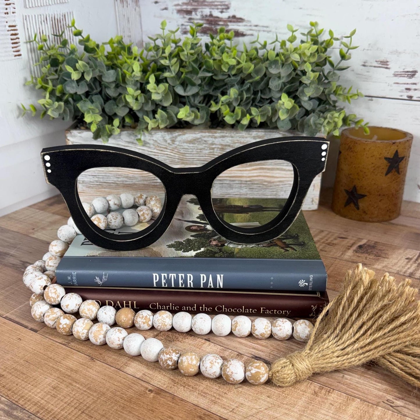 Decorative Cat-Eye Glasses for Your Bookshelf, Coffee Bar, or Reading Nook