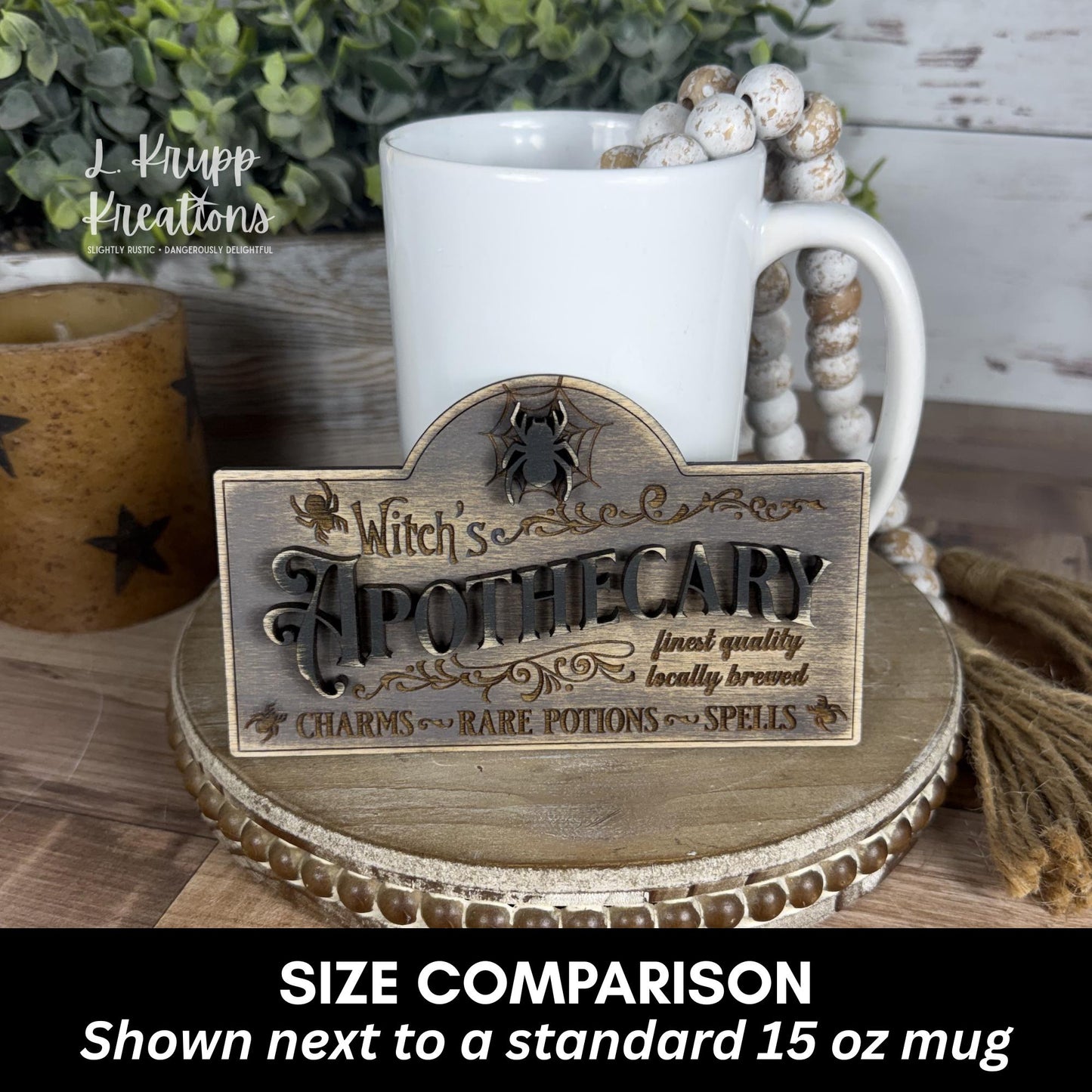 Witch’s Apothecary Interchangeable Mini Sign for Your Halloween Decor