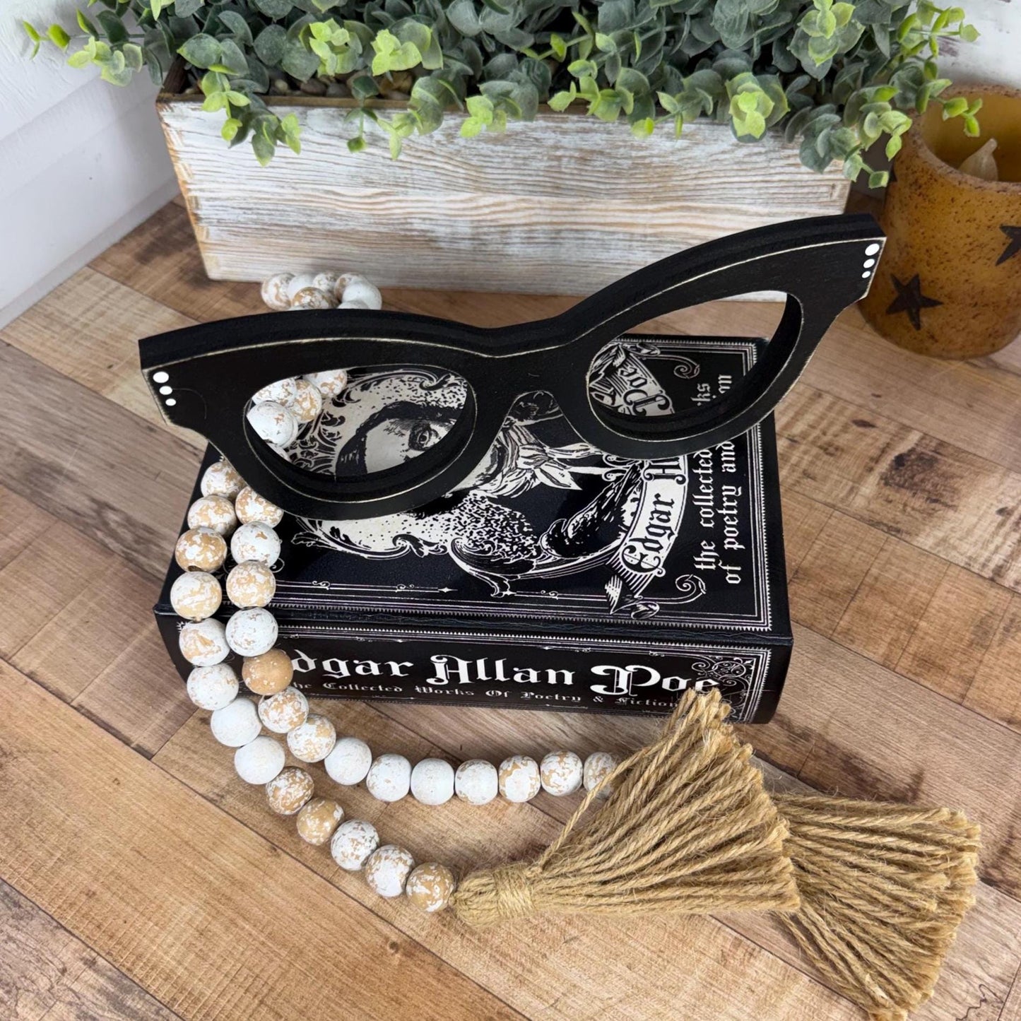 Decorative Cat-Eye Glasses for Your Bookshelf, Coffee Bar, or Reading Nook