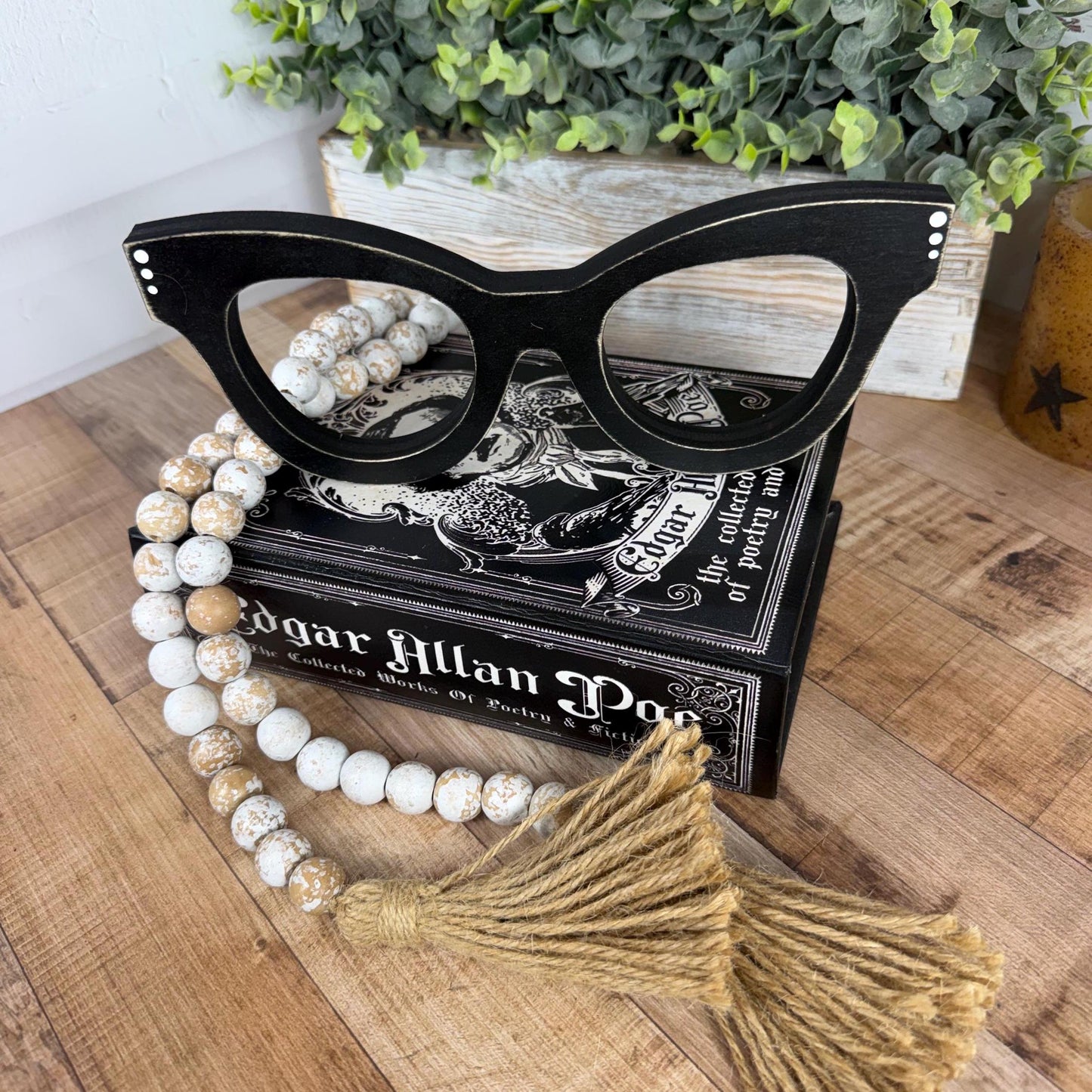 Decorative Cat-Eye Glasses for Your Bookshelf, Coffee Bar, or Reading Nook