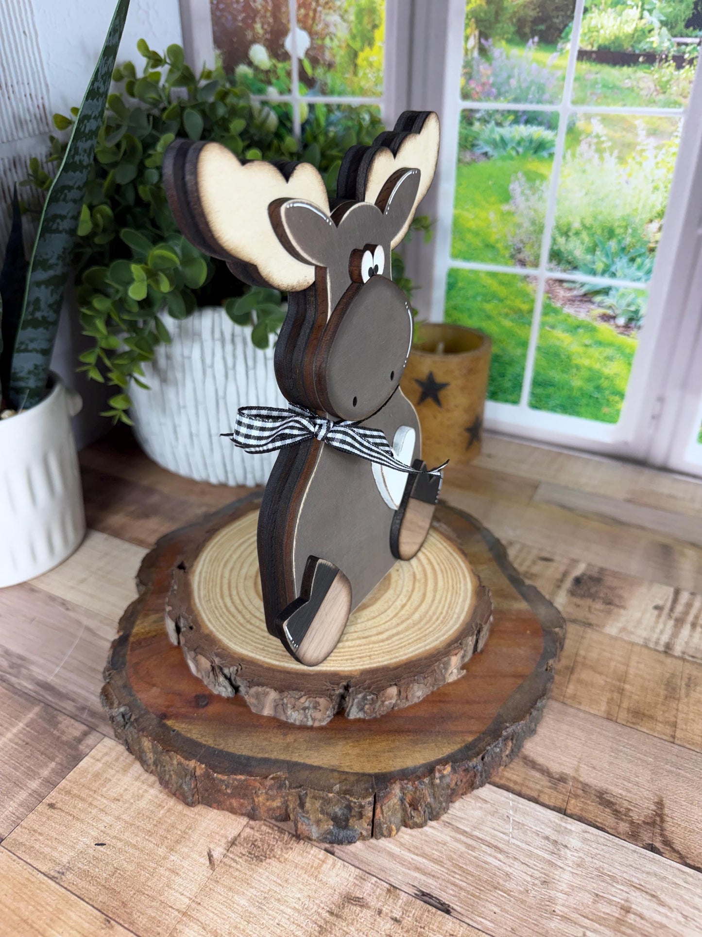 Rustic Cabin Moose Decor | Enchanting Rustic Woodland Animal Accents