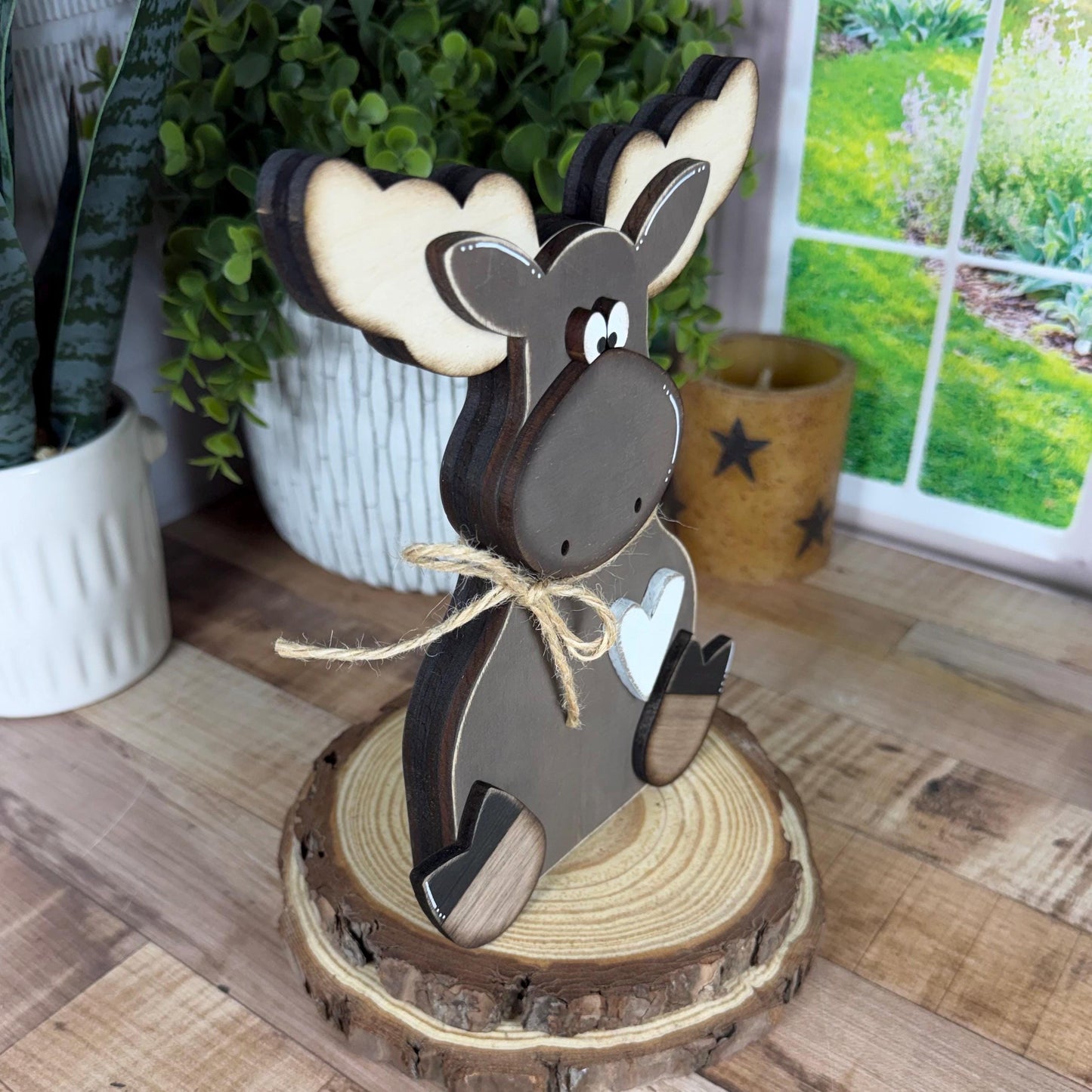 Rustic Cabin Moose Decor | Enchanting Rustic Woodland Animal Accents
