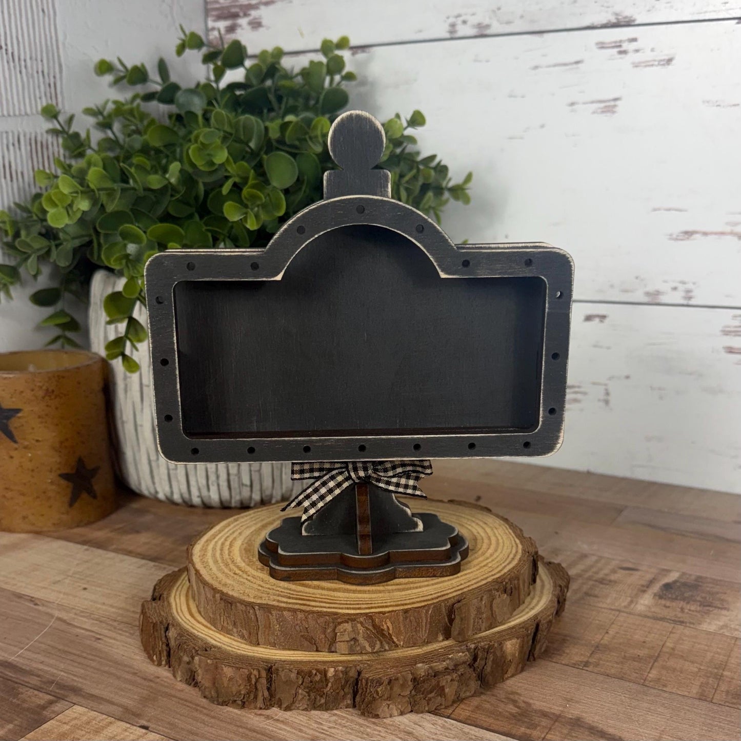 Rustic Moose Crossing Mini Table Sign Insert: Woodland Tiered Tray Decor