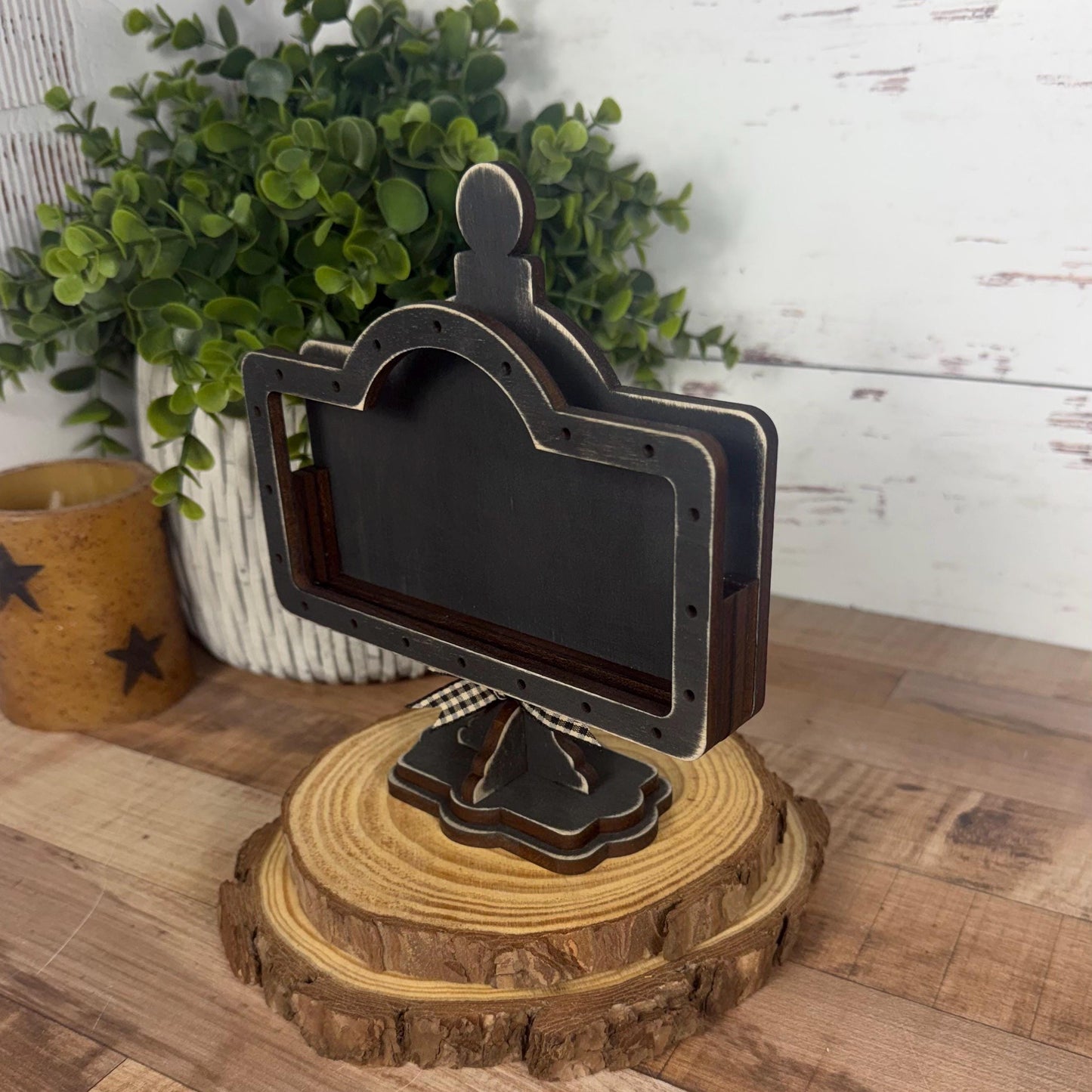 Rustic Moose Crossing Mini Table Sign Insert: Woodland Tiered Tray Decor