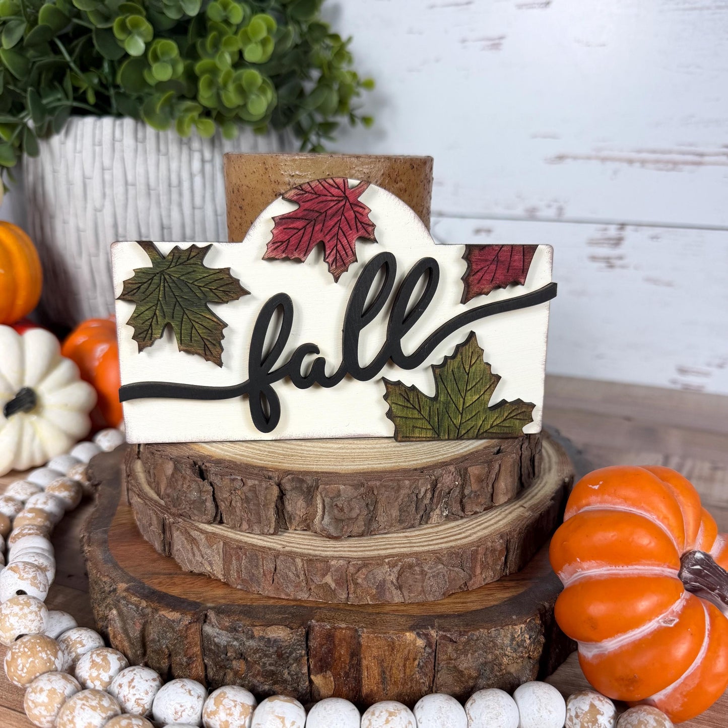 Farmhouse Fall Mini Interchangeable Sign - Rustic Fall Tiered Tray Decor